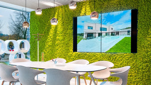 Innenraumbegrünung mit den Moospaneelen der Flex-Serie von Naturewalls.