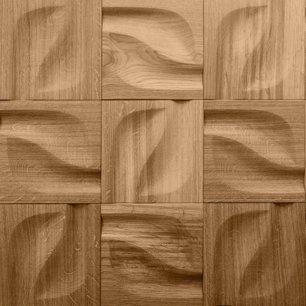 Holzpaneel mit dem Paneel Eiche Impressions von Karim Rashid der Designer-Serie von Naturewalls x Form At Wood.