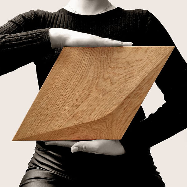 Wandpaneel Holz Caro Minus der Smooth-Serie in Eiche von Naturewalls x Form At Wood.