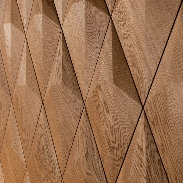 Akustikpaneel Wand Pyramid der Edge-Serie in Eiche von Naturewalls x Form At Wood.
