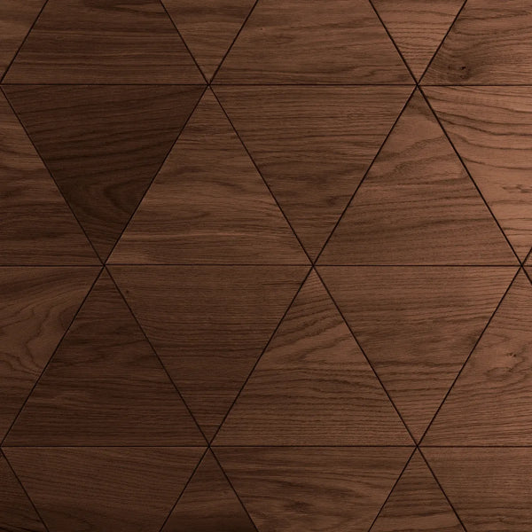Paneel Holz Triangle der Flat-Serie in Walnuss von Naturewalls x Form At Wood.
